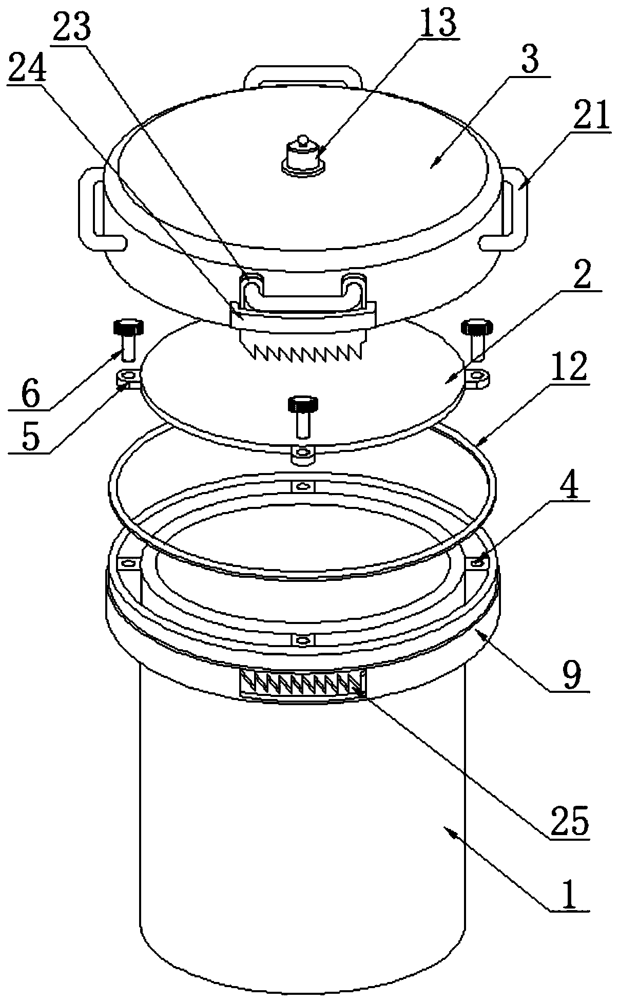 Anti-loosening sealing cover for pressure vessel for aerospace dynamic test