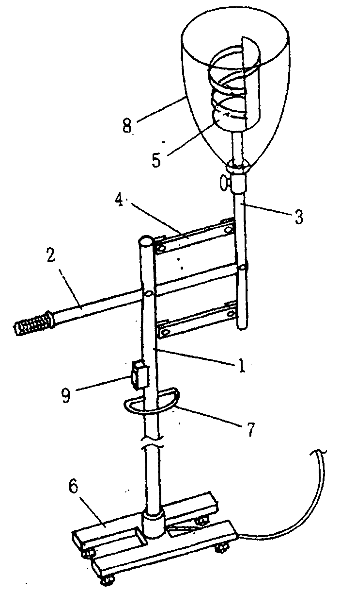 Mobile support frame for electric drill