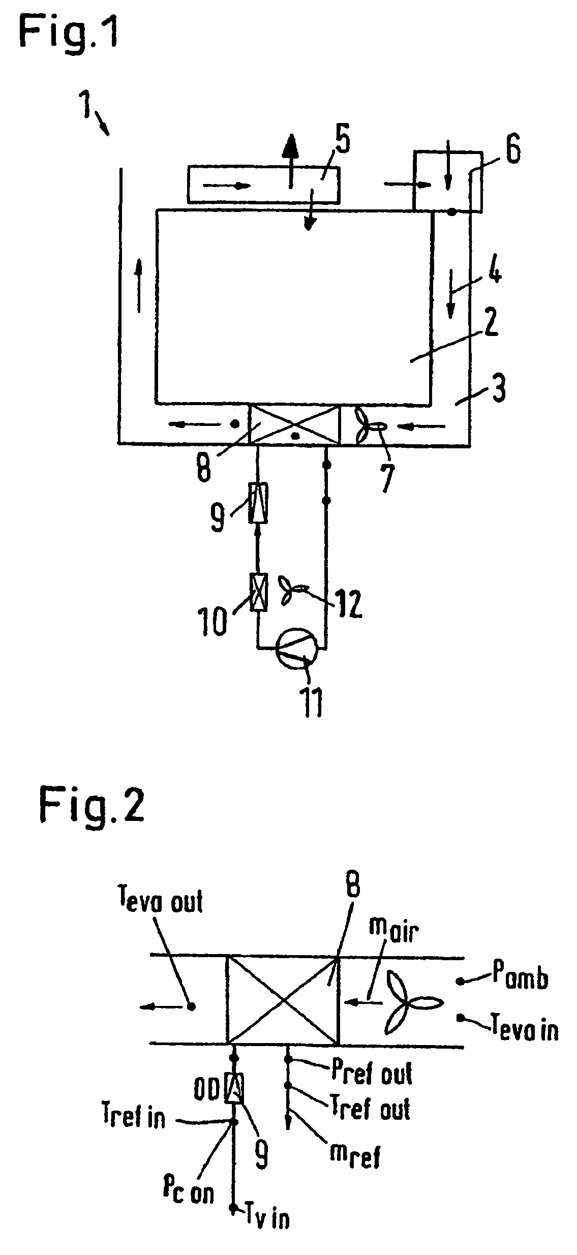 Method for detecting changes in a first media flow of a heat or cooling medium in a refrigeration system