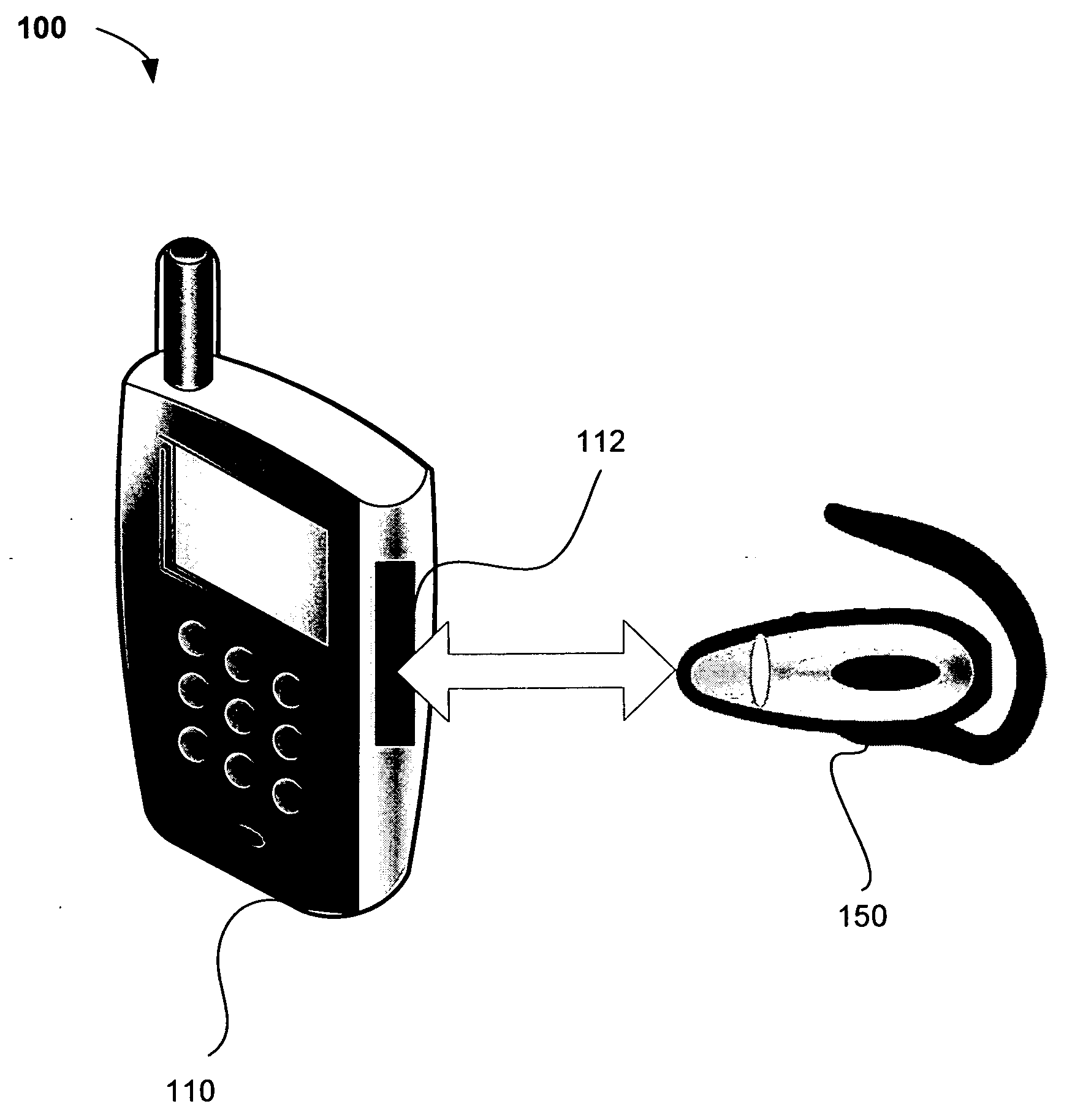 Portable communication device with detachable wireless headset