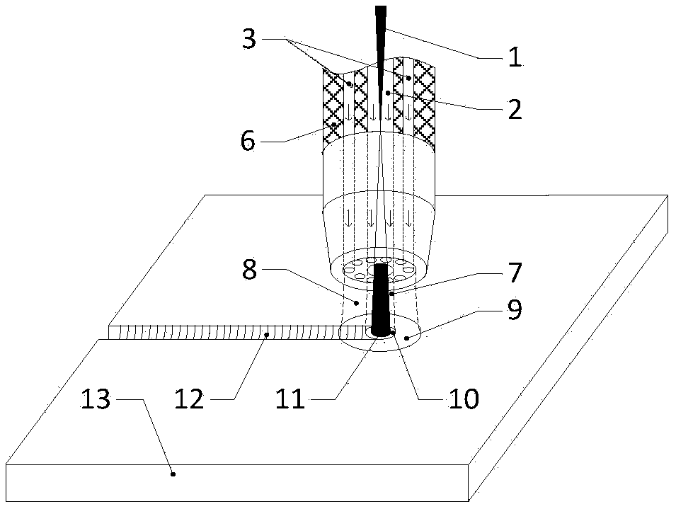 Laser-flame combination cutting method