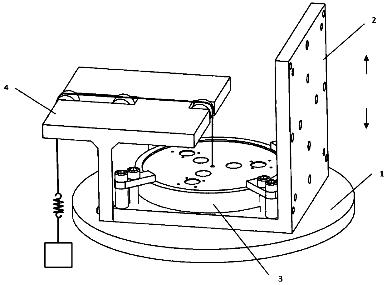 Vibration test device and test method for airplane panel connecting piece