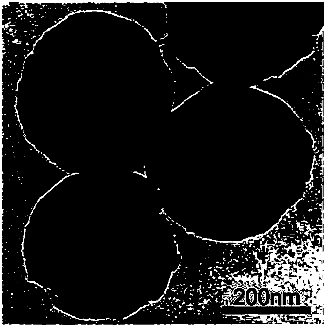 Nanoparticle coated with ferroferric oxide by macroporous organic silicon oxide and preparation method and application thereof