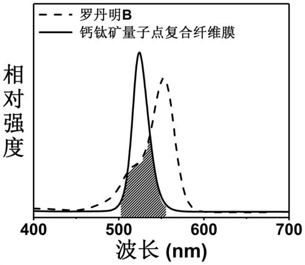 Quick preparation method of high-concentration perovskite quantum dot in fiber, and time resolution detection application of quick preparation method