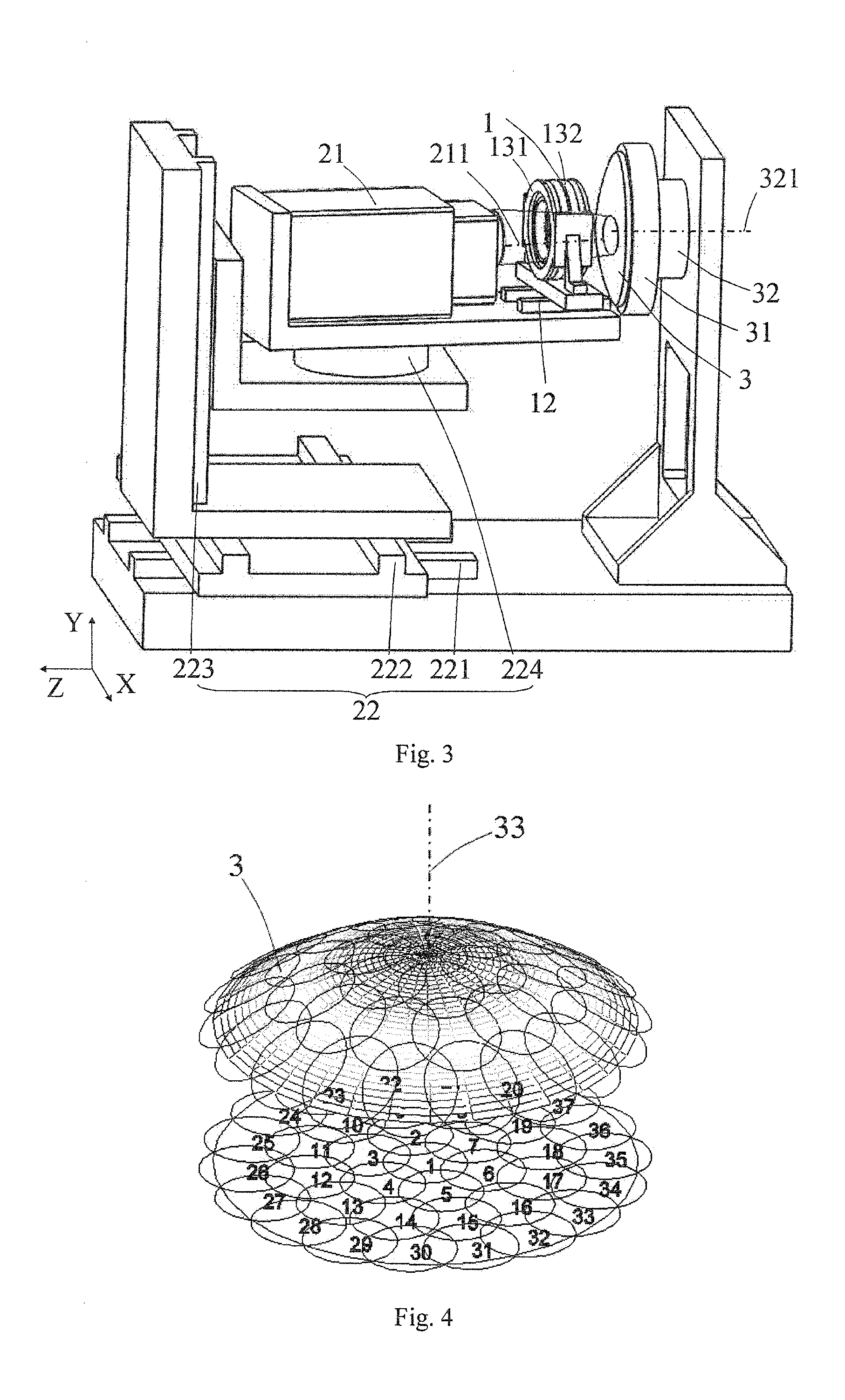 Near-Null Compensator and Figure Metrology Apparatus for Measuring Aspheric Surfaces by Subaperture Stitching and Measuring Method Thereof