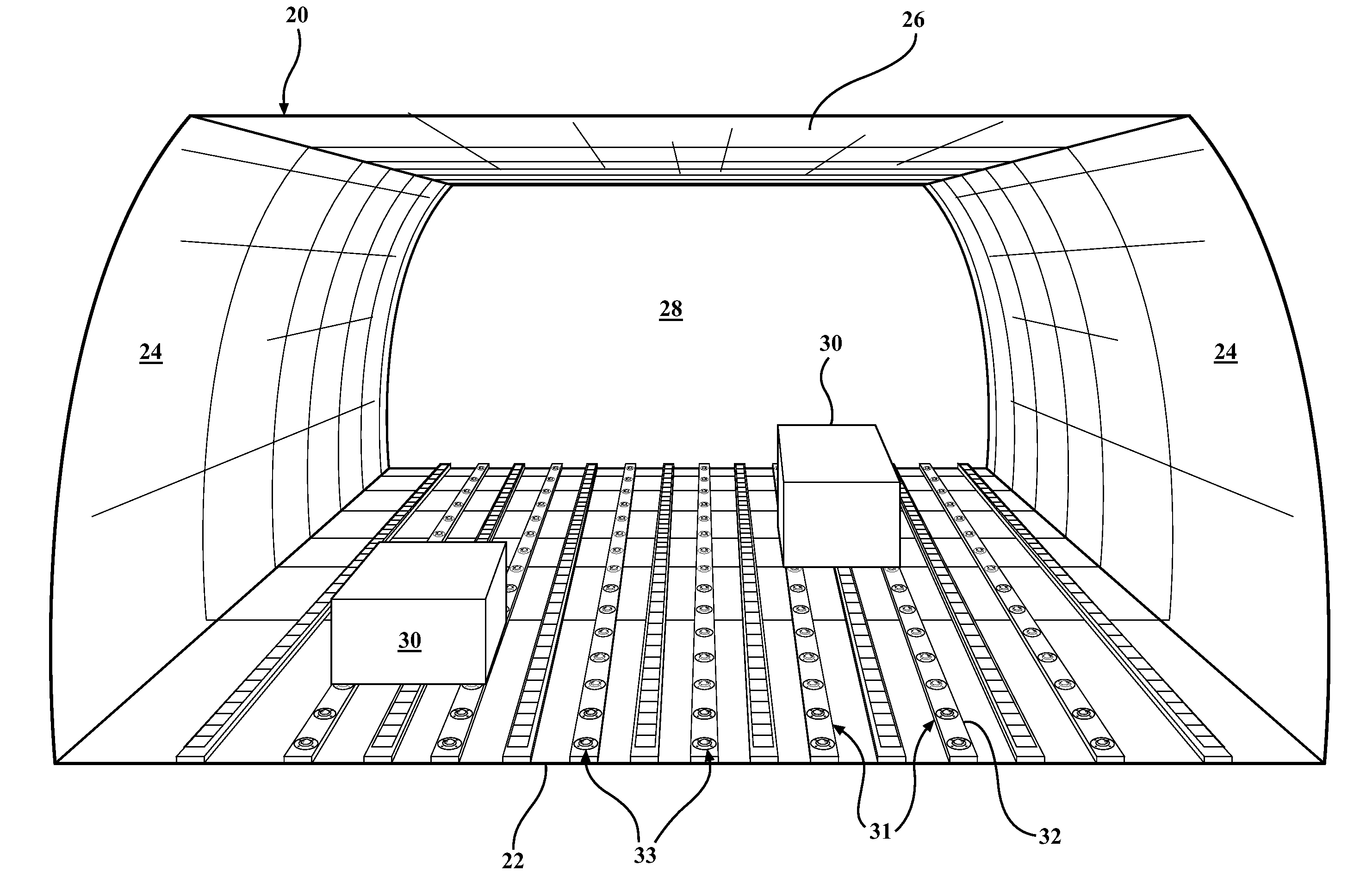 Ball transfer unit for cargo bay