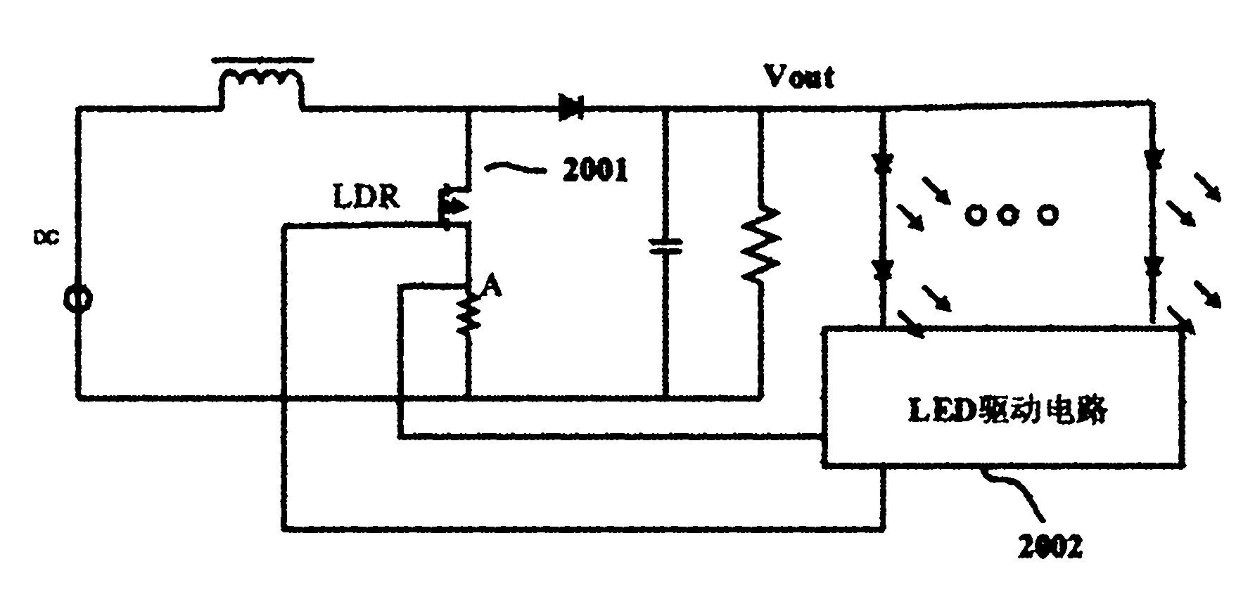 LED (light emitting diode) constant current driving circuit with current detection and LED backlight system
