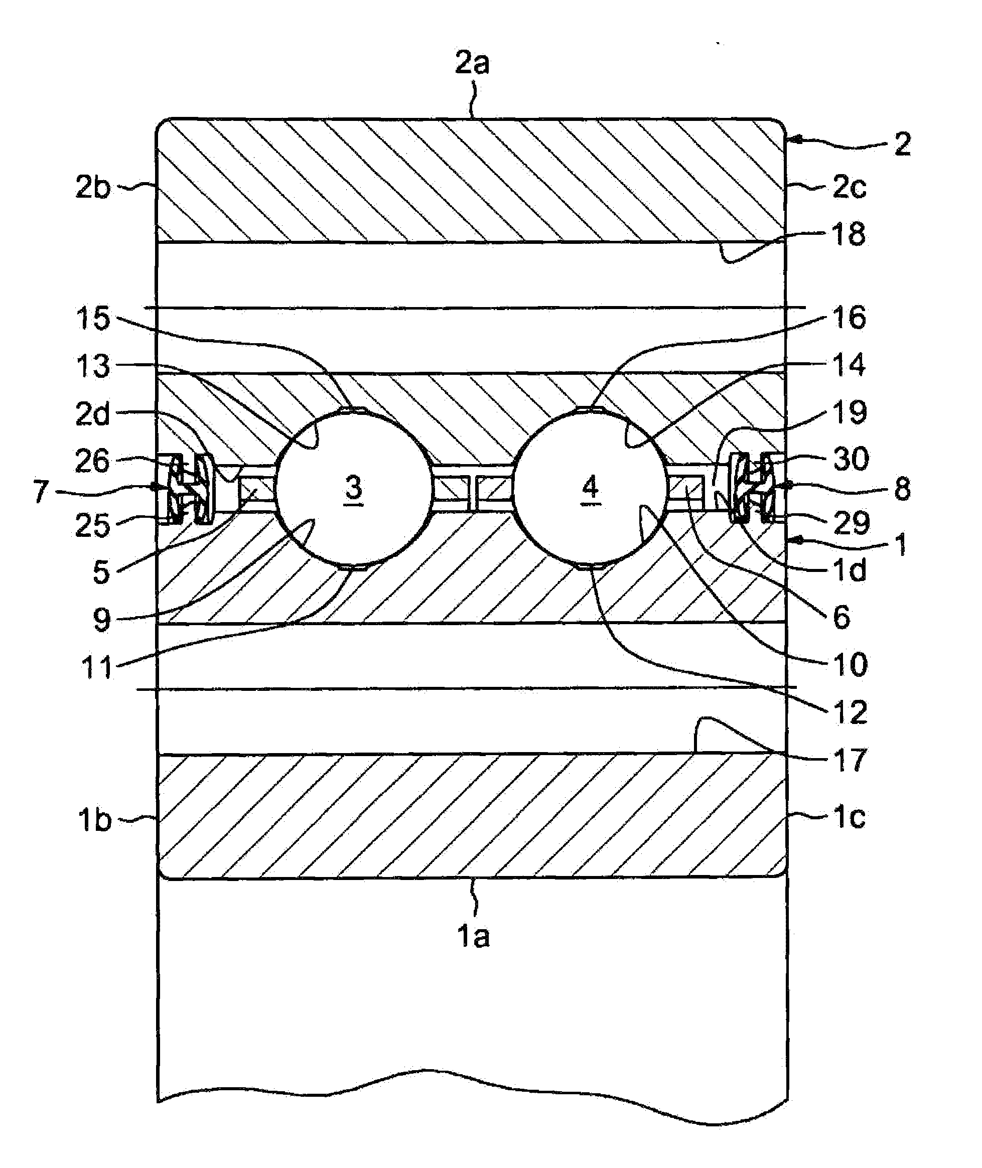 Seal for rolling bearing used in a wind turbine