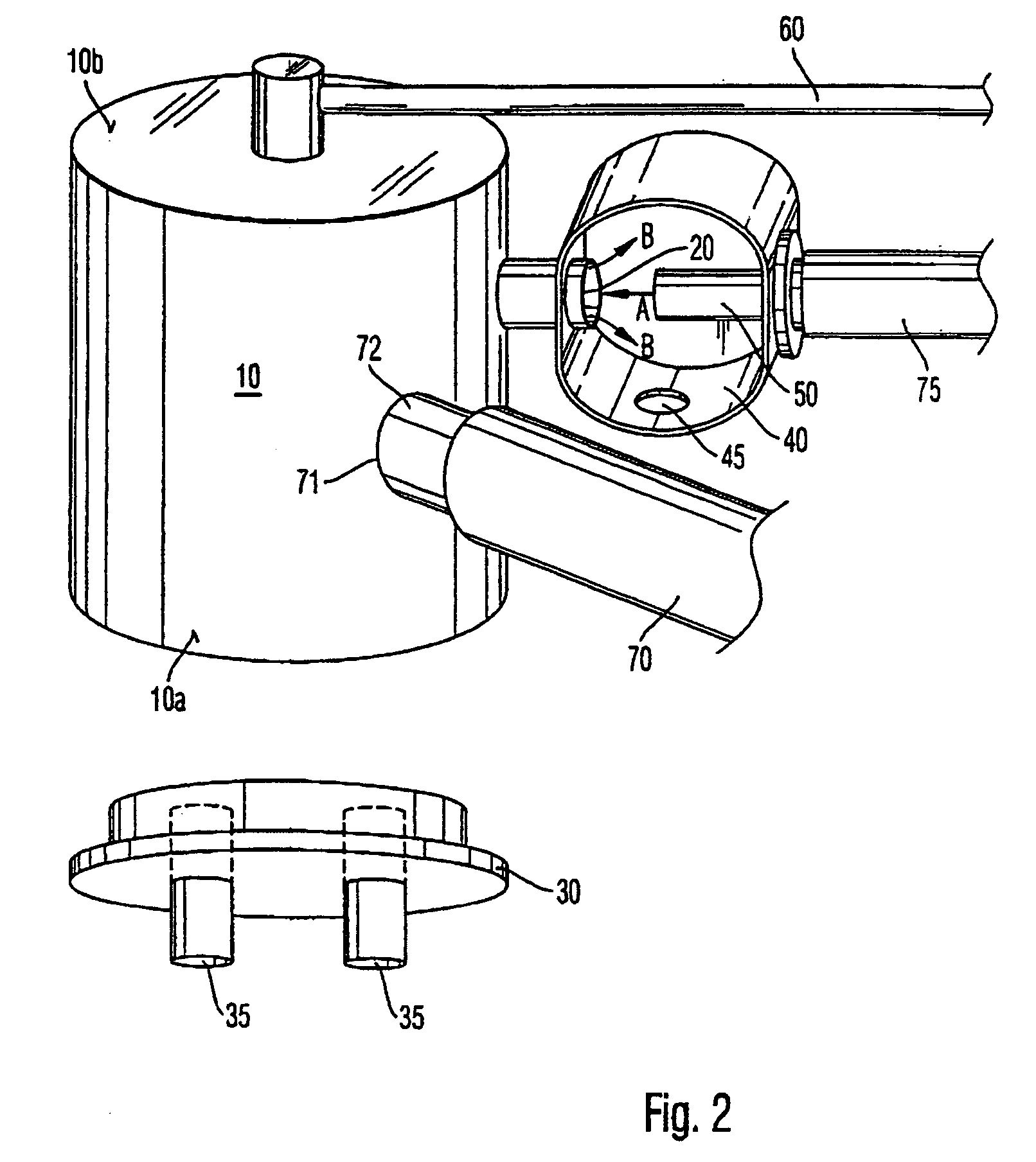 Device for generating a continuous positive airway pressure (CPAP device)