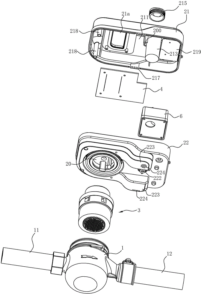 Electronic water meter with three-proofing function