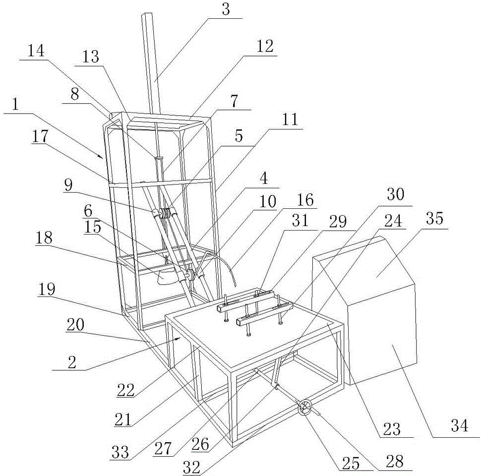 Full-automatic control chair back crushing resistance and fatigability test device and test method