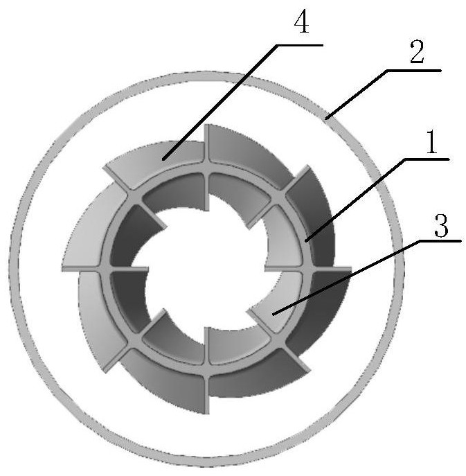 Homodromous reverse spiral mixing device