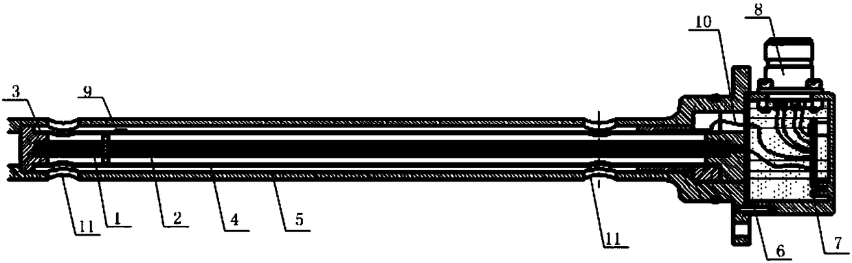 Aircraft engine lubricating oil level and oil product integrated measurement sensor and method