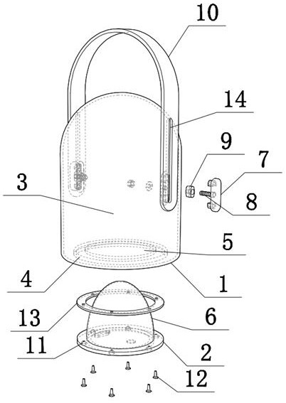 Slidable hand lamp