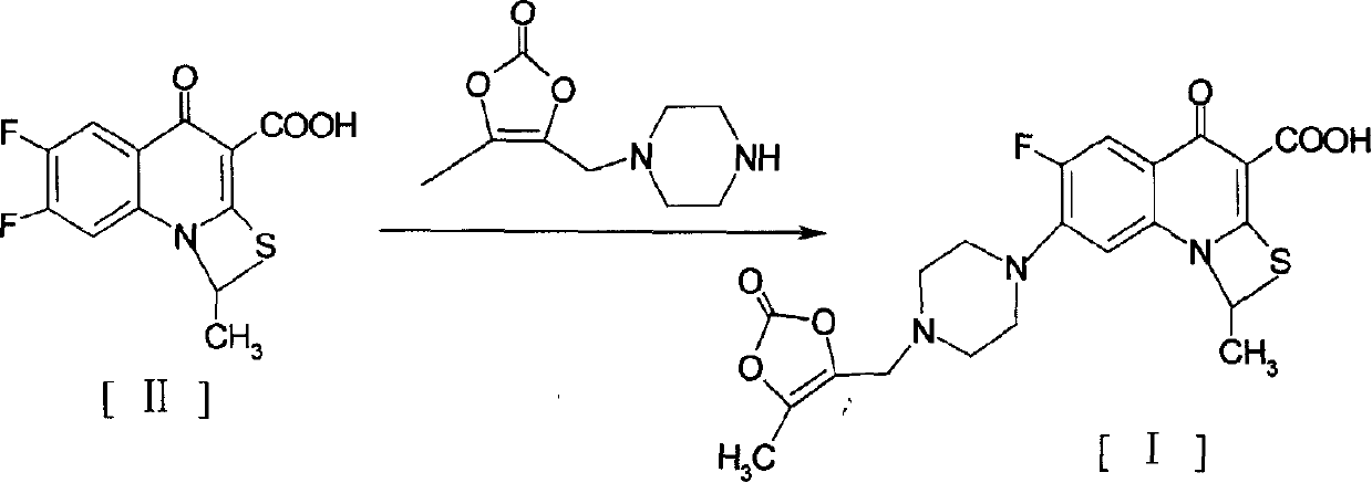 Process for synthesis of prulifloxacin and its pharmaceutical composition