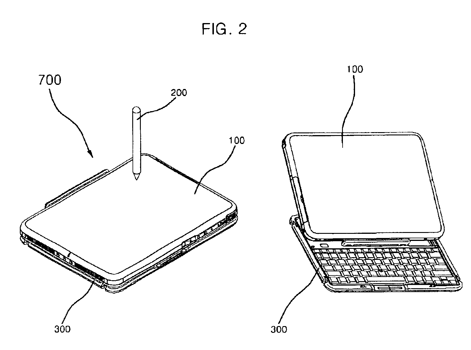 Portable computer and method