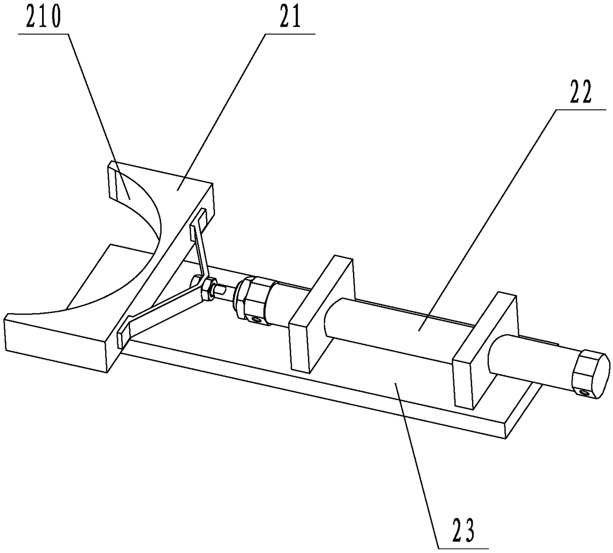 Automatic feeding mechanism for bend pipe polishing robot