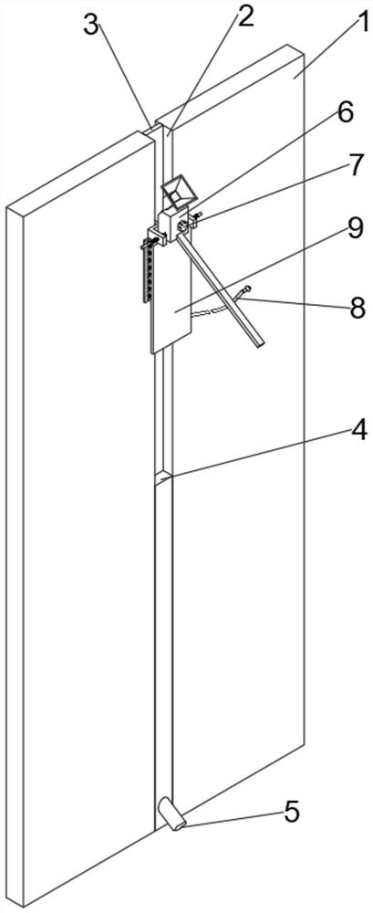 Construction method of prefabricated concrete building prefabricated outer wall abutted seam drainage pipe