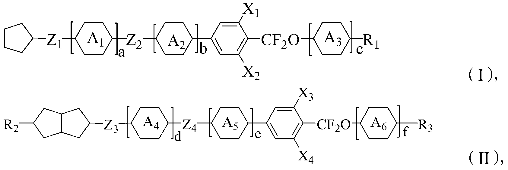 Liquid crystal composition containing difluoro methoxyl ether compounds