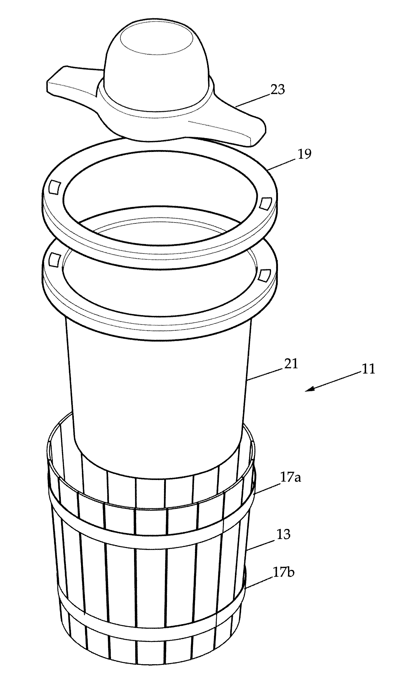 Wooden ice cream maker