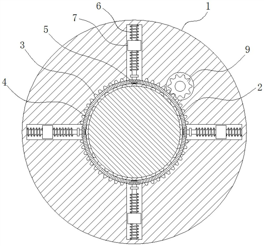 A clamping and tightening device for an automobile tire assembly mechanical arm