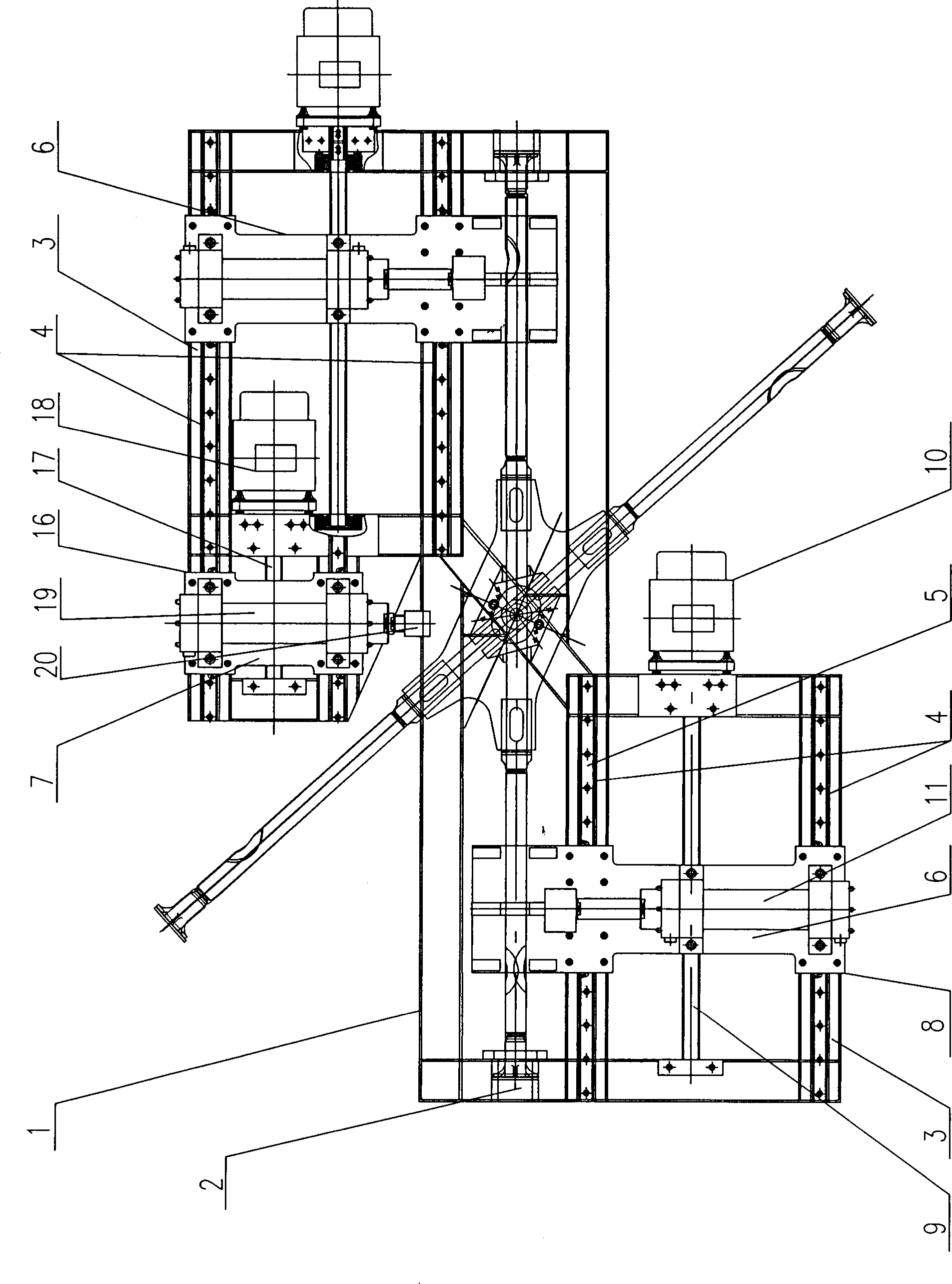 Device for adjusting bending of cross rod for rail wagon