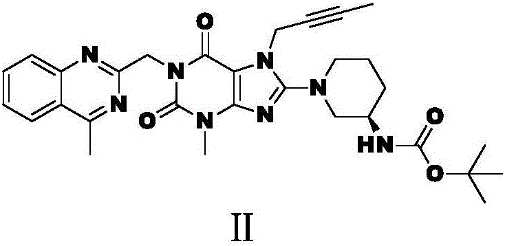 Industrial production method of linagliptin