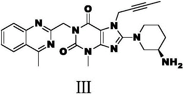 Industrial production method of linagliptin