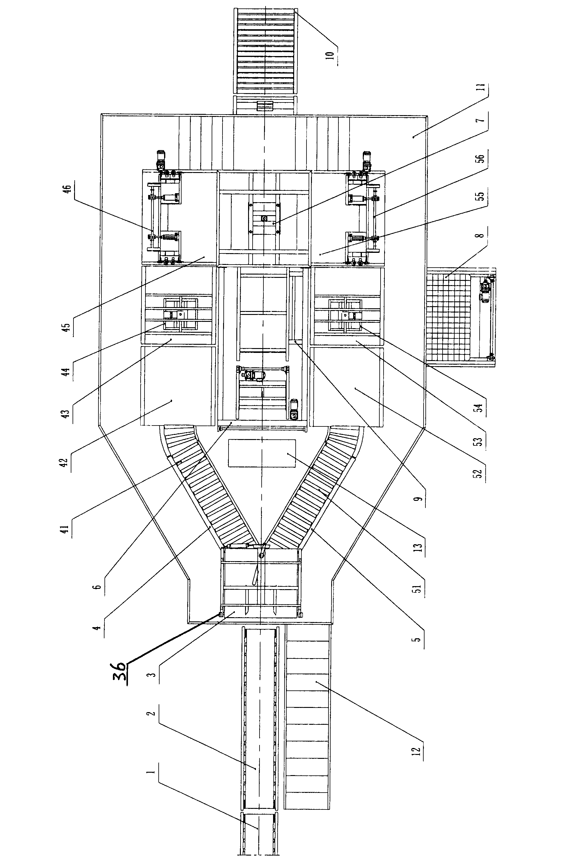 Automatic double-line palletizer