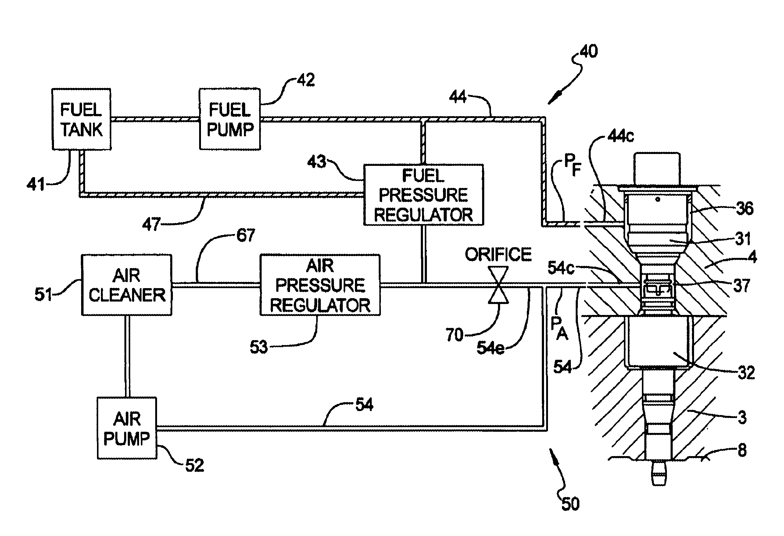 Charge-injected internal combustion engine, and method of operating same