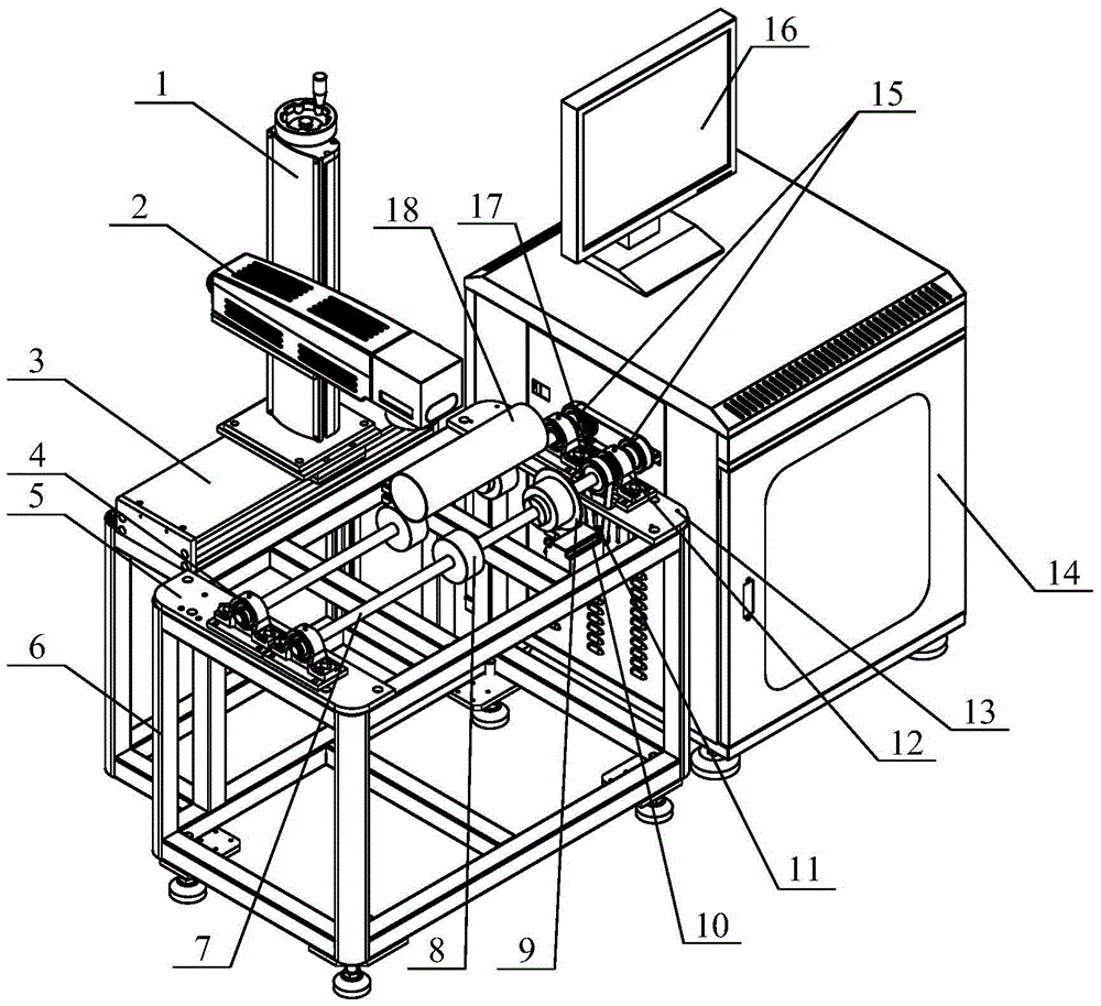 Laser marking machine with rotary marking function for water pump marking processing