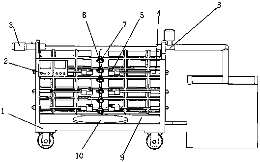 Energy-saving equipment for automatic detection of air tightness of exhaust manifolds and utilization method of energy-saving equipment