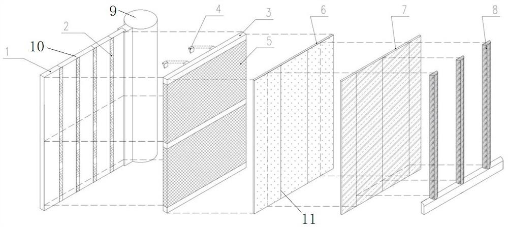 Sound insulation and heat preservation structure of traditional building wood board wall and construction method of sound insulation and heat preservation structure