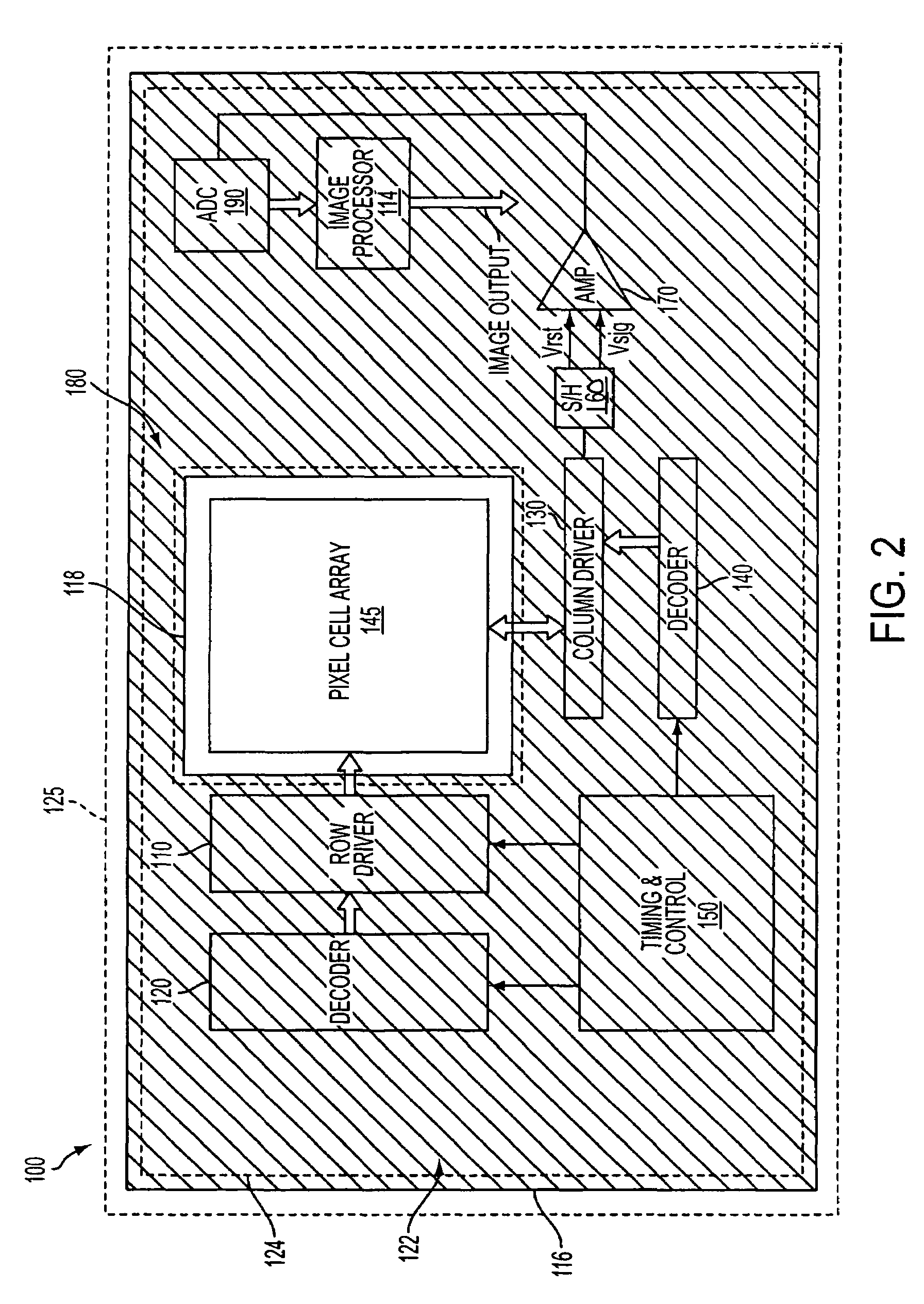 Method and apparatus for blocking light to peripheral circuitry of an imager device