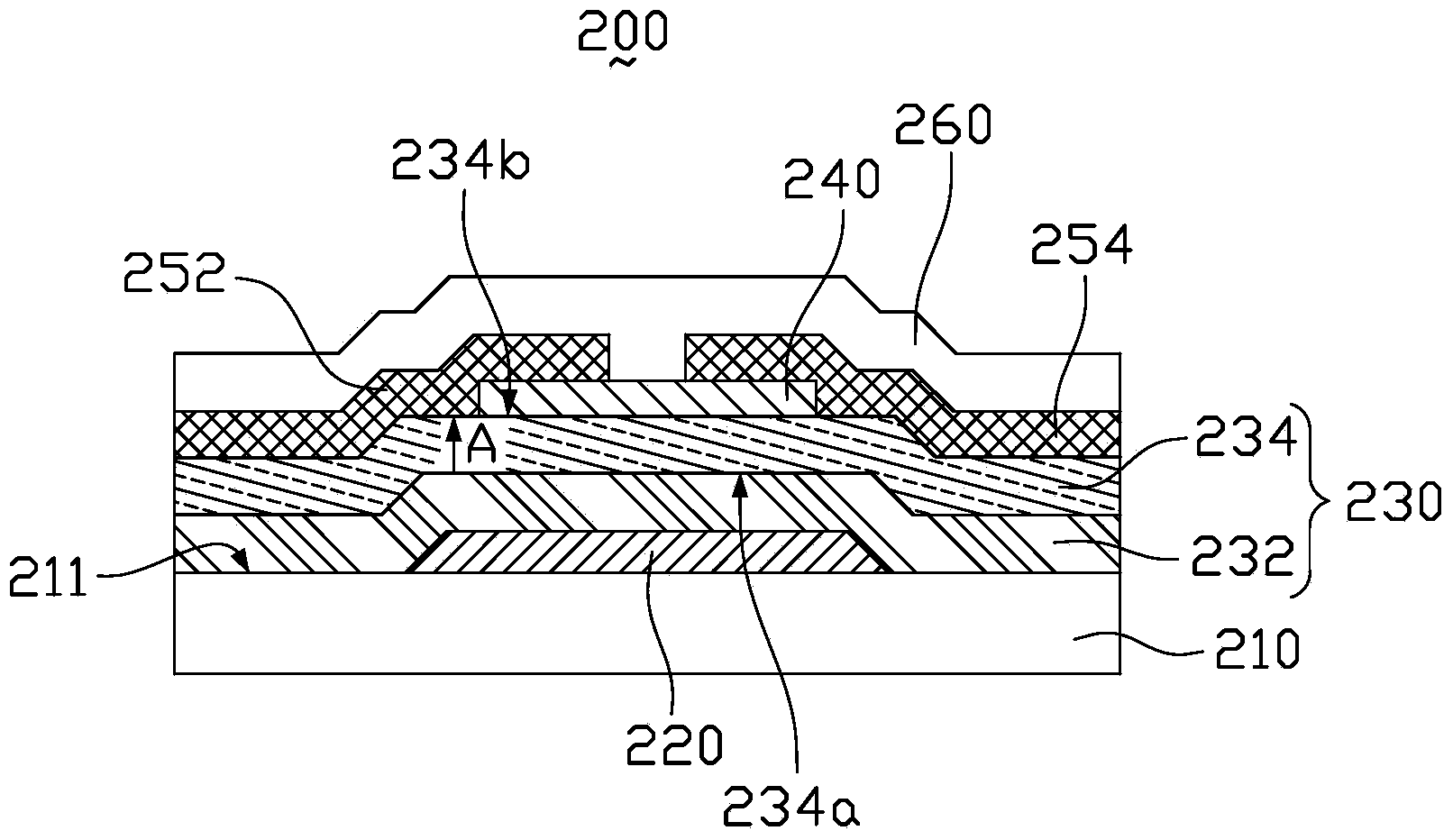 Metallic oxide semiconductor thin film transistor and manufacturing method thereof