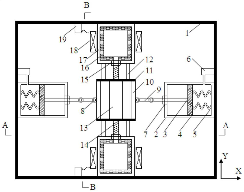 A semi-active positive and negative stiffness parallel self-coordinated vibration damping device