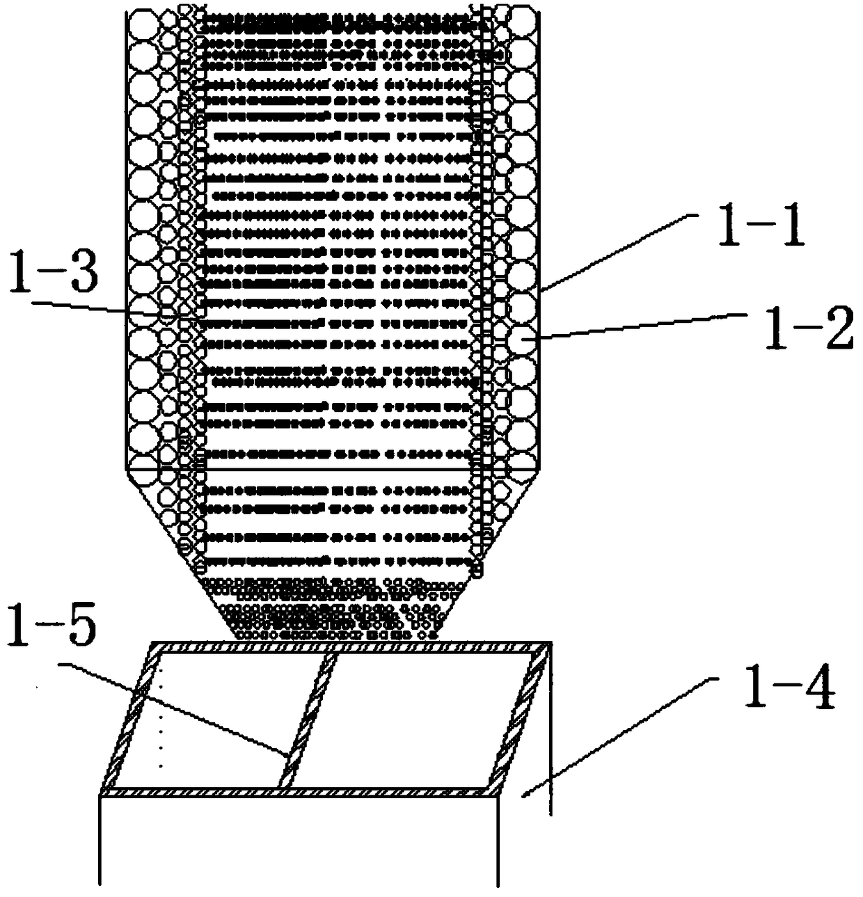 Method for improving raw material mixing efficiency by optimizing frit mixing machine