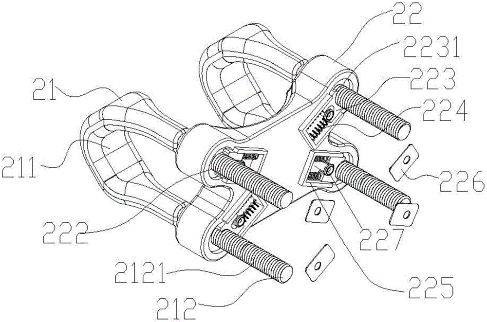 Self-locking U-shaped wire clamp