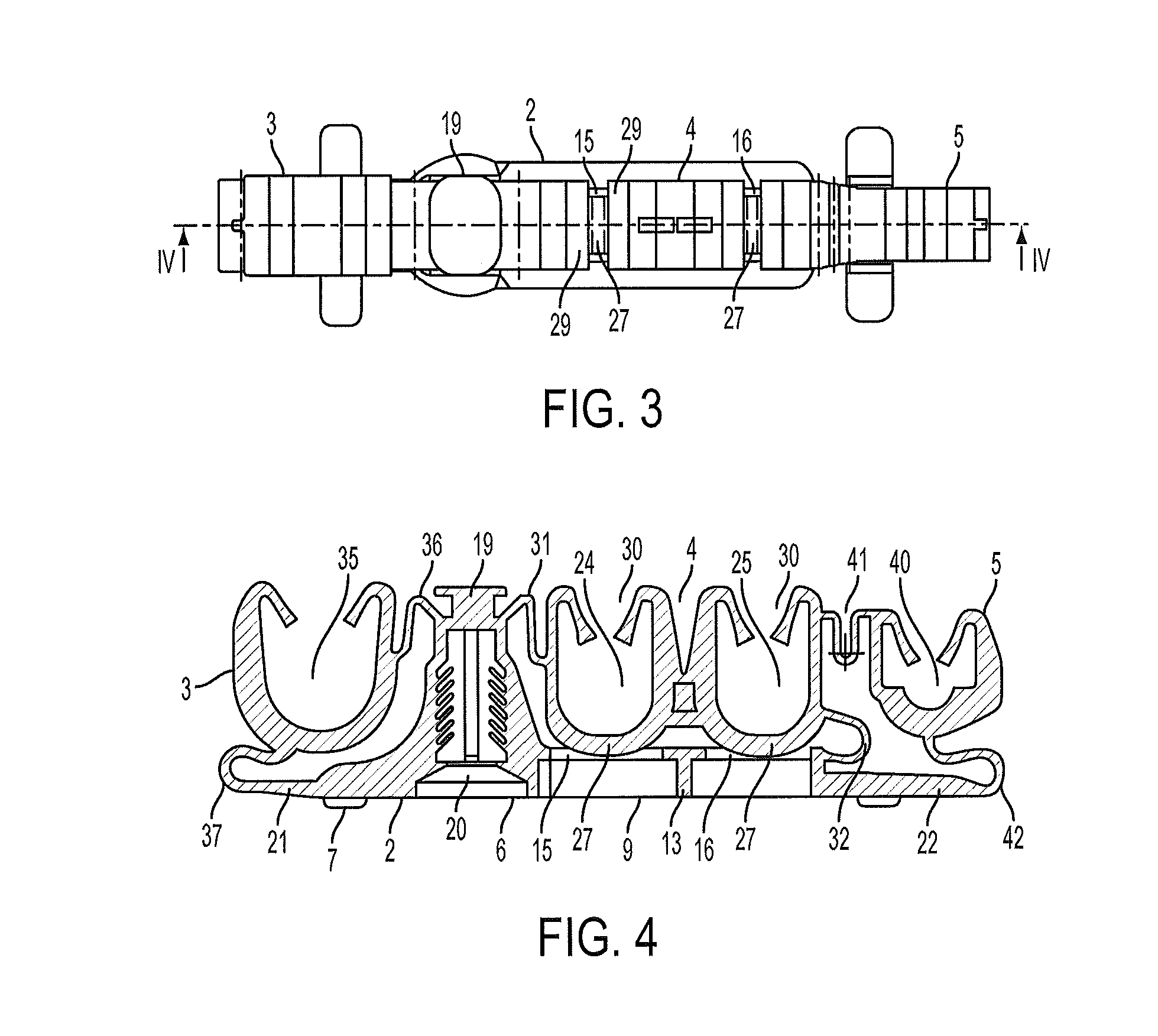 Plastic holder for Anti-vibration fastening an elongated object