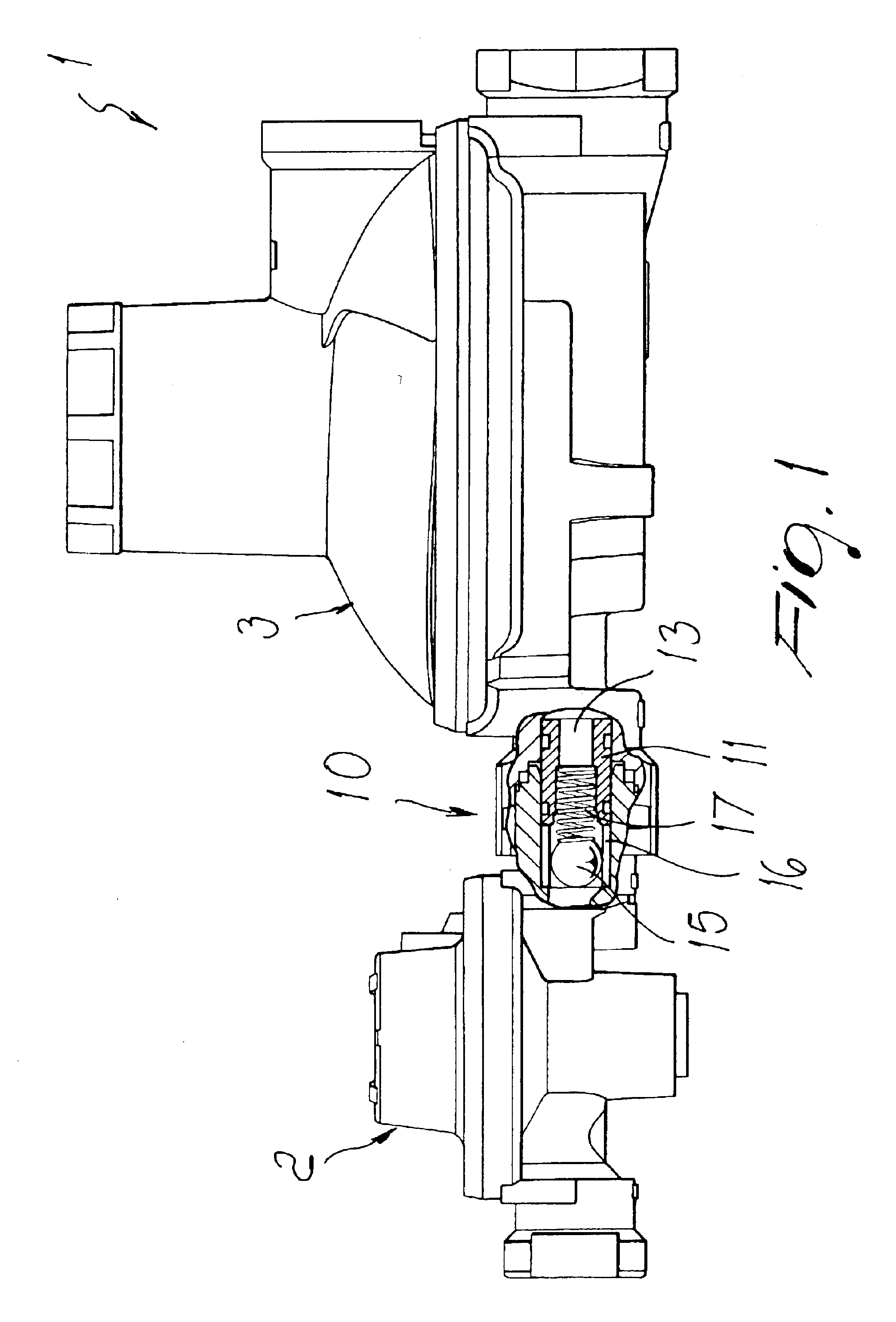 Device for regulating the flow of gas toward user equipment
