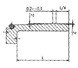 L-shaped piston ring of internal combustion engine