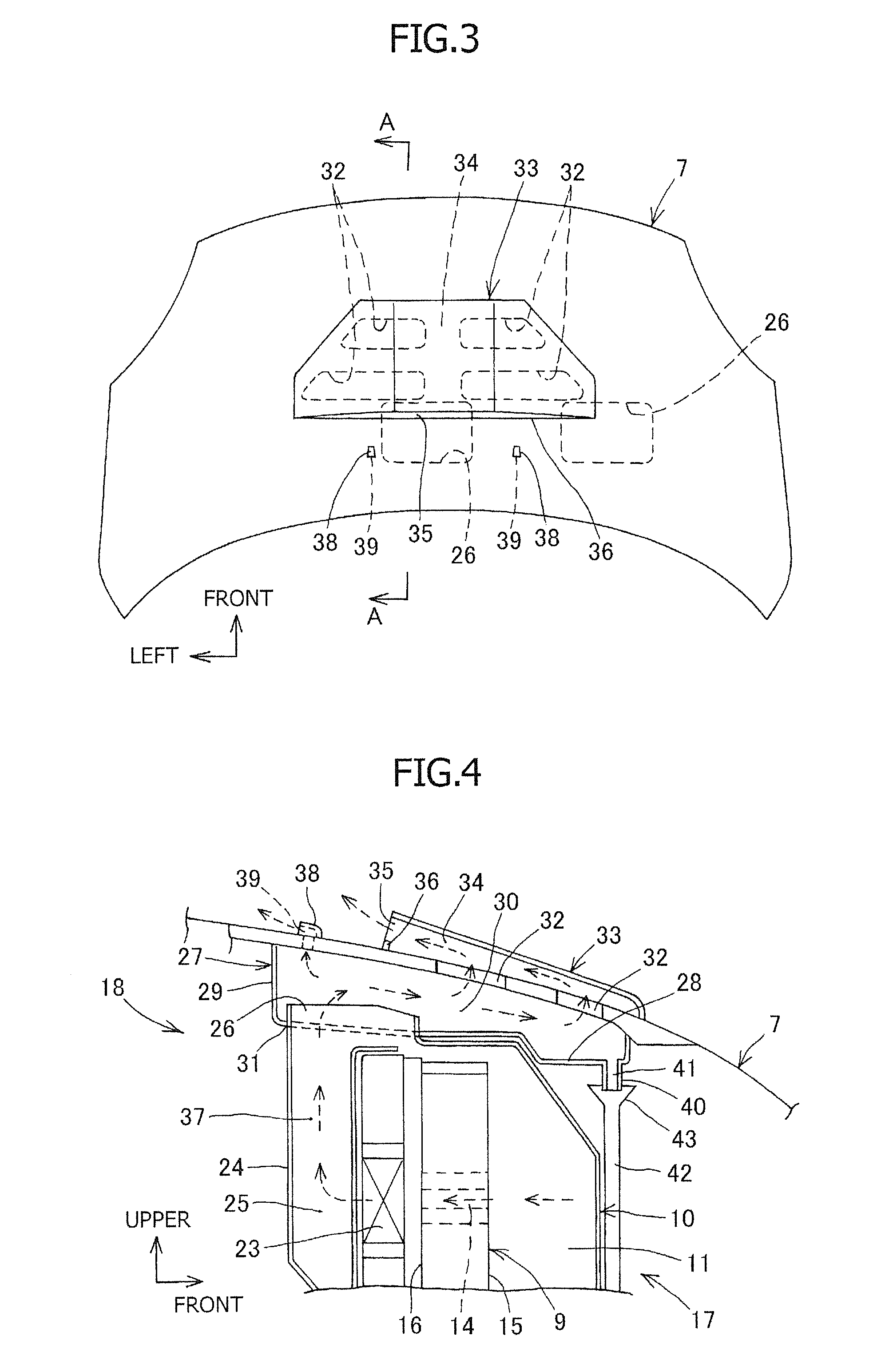 Exhaust device of fuel cell vehicle