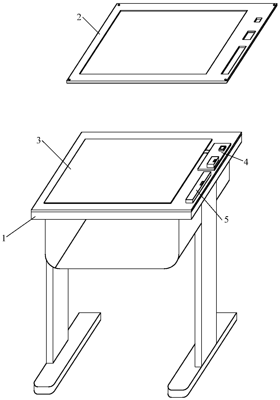 Teaching system and method based on electronic paper desktop