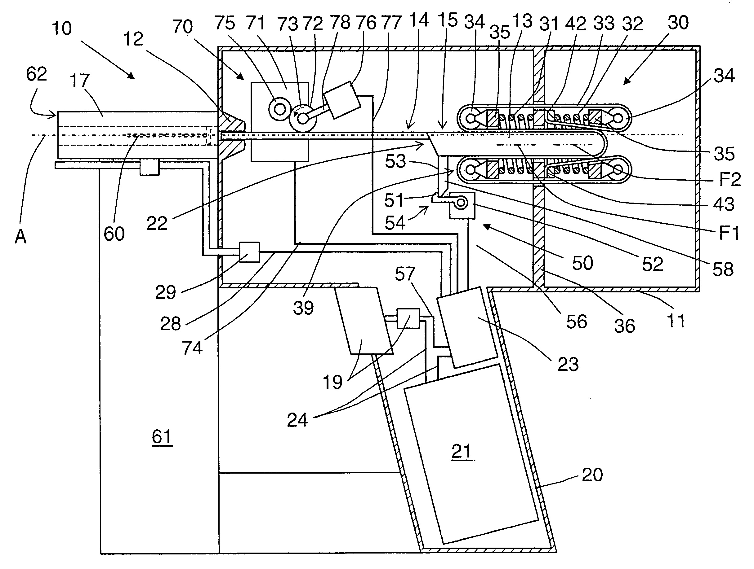 Hand-held drive-in tool