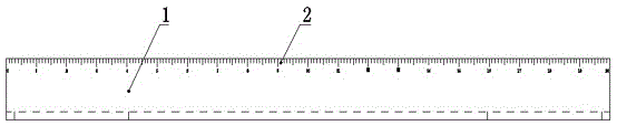 Wiring duct cutting marking-off ruler