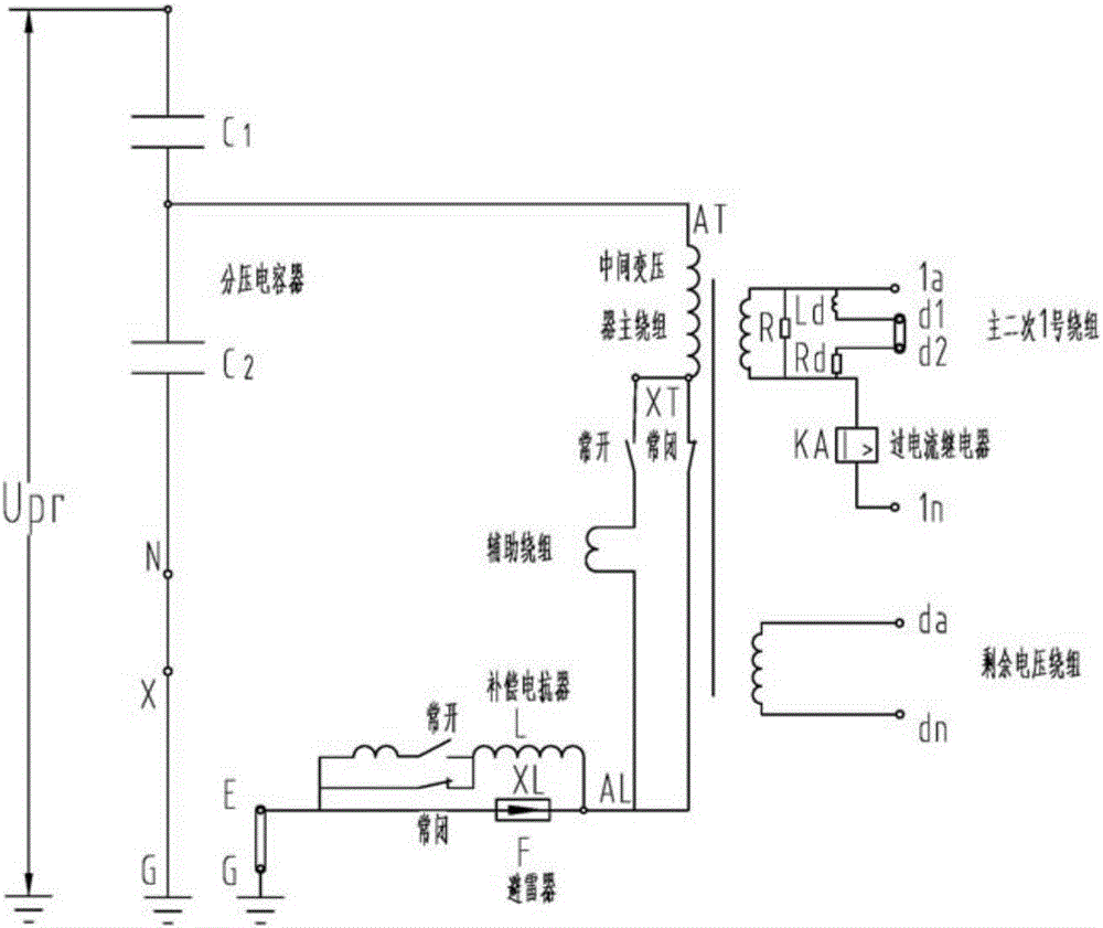 Method of increasing secondary output capacity of capacitor voltage transformer