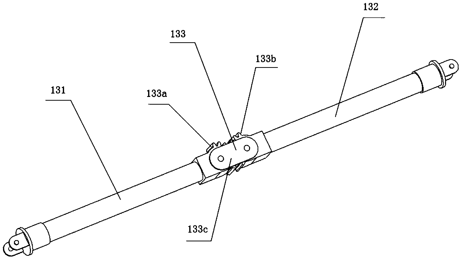 Expandable mesh parabolic cylinder antenna