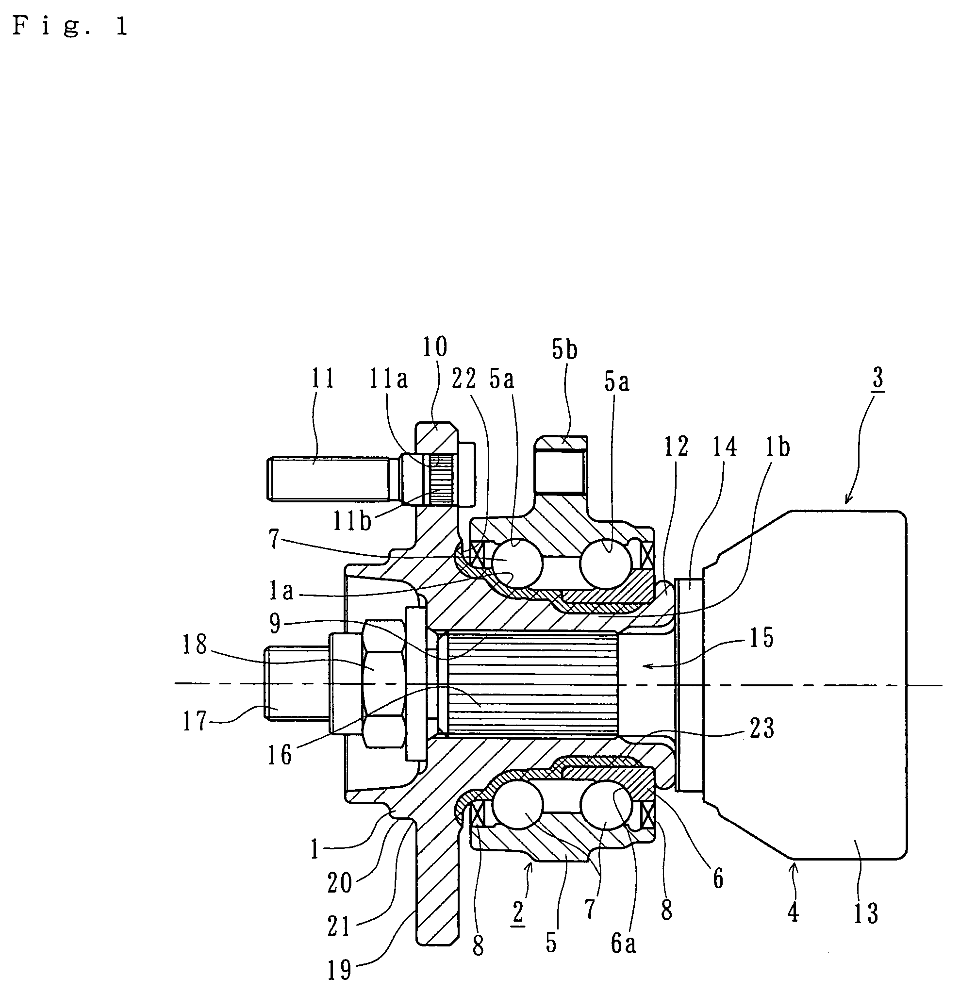 Bearing apparatus for a wheel of vehicle