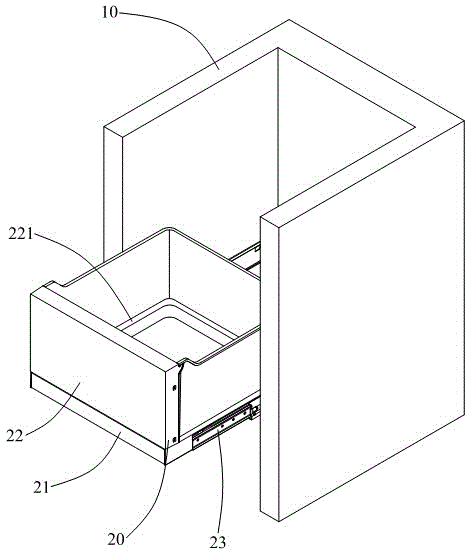 Refrigerator and drawer component thereof