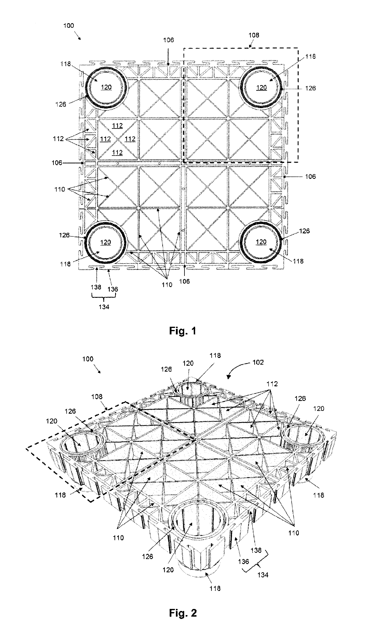 Modular pallet and multilayer support structure